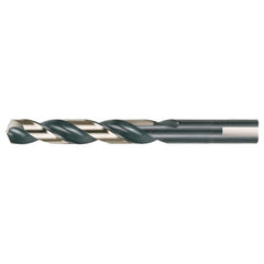 11/32 RHS / RHC HSS 135 Degree Split Point Heavy Duty Mechanics Length Drill - Black & Gold - Exact Industrial Supply