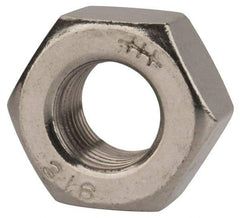 Value Collection - 1/2-20 UNF Stainless Steel Right Hand Heavy Hex Nut - 7/8" Across Flats, 31/64" High, Uncoated - Benchmark Tooling