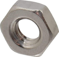 Value Collection - 1/4-20 UNC Stainless Steel Right Hand Hex Jam Nut - 7/16" Across Flats, 5/32" High, Uncoated - Benchmark Tooling