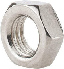 Value Collection - 1/2-13 UNC Stainless Steel Right Hand Hex Jam Nut - 3/4" Across Flats, 5/16" High, Uncoated - Benchmark Tooling