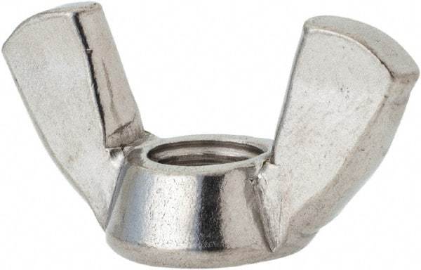 Value Collection - 5/16-18 UNC, Stainless Steel Standard Wing Nut - Grade 316, 1-1/4" Wing Span, 0.66" Wing Span - Benchmark Tooling