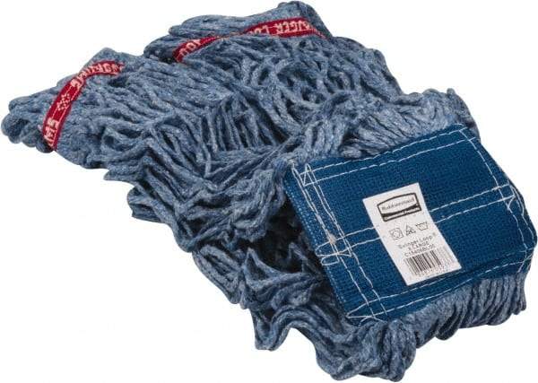 Rubbermaid - 5" Blue Head Band, X-Large Blended Fiber Loop End Mop Head - 4 Ply, Use for General Purpose - Benchmark Tooling