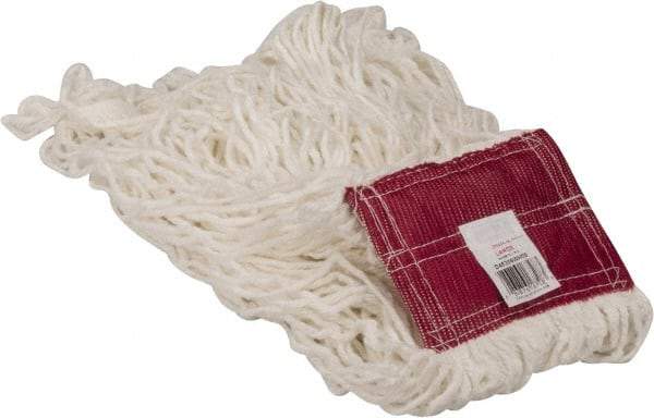 Rubbermaid - 5" Red Head Band, Large Rayon Loop End Mop Head - 4 Ply, Use for Finishing - Benchmark Tooling