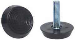 Vlier - 5/16-18 Bolt Thread, Stud Mount Leveling Pad & Mount - 100 Max Lb Capacity, 1.44" Base Diam, 1.06" Thread Length - Benchmark Tooling