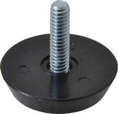 Vlier - 1/4-20 Bolt Thread, Stud Mount Leveling Pad & Mount - 100 Max Lb Capacity, 1.44" Base Diam, 0.91" Thread Length - Benchmark Tooling