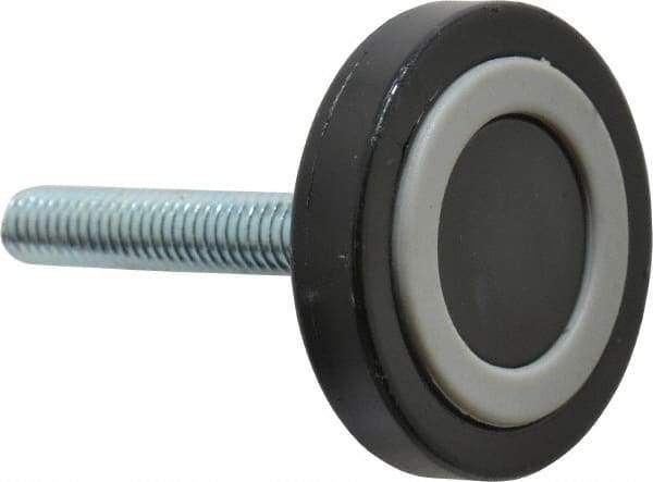 Vlier - 3/8-16 Bolt Thread, Stud Mount Leveling Pad & Mount - 200 Max Lb Capacity, 2" Base Diam, 2.36" Thread Length - Benchmark Tooling