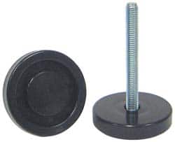 Vlier - 3/8-16 Bolt Thread, Stud Mount Leveling Pad & Mount - 200 Max Lb Capacity, 2" Base Diam, 2.36" Thread Length - Benchmark Tooling