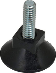 Vlier - 1/4-20 Bolt Thread, Stud Mount Leveling Pad & Mount - 80 Max Lb Capacity, 1.1" Base Diam, 0.71" Thread Length - Benchmark Tooling