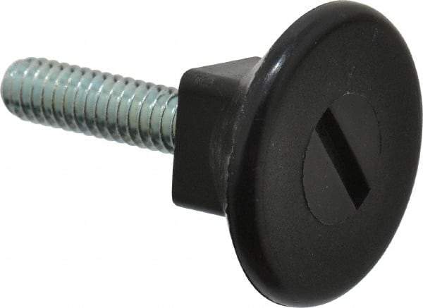 Vlier - 1/4-20 Bolt Thread, Stud Mount Leveling Pad & Mount - 80 Max Lb Capacity, 1.1" Base Diam, 1" Thread Length - Benchmark Tooling