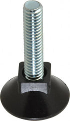 Vlier - 5/16-18 Bolt Thread, Stud Mount Leveling Pad & Mount - 80 Max Lb Capacity, 1.1" Base Diam, 1.26" Thread Length - Benchmark Tooling