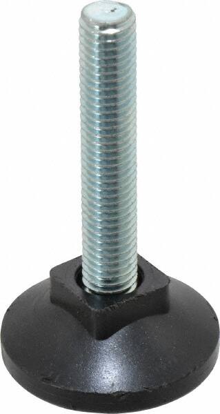 Vlier - 1/2-13 Bolt Thread, Stud Mount Leveling Pad & Mount - 100 Max Lb Capacity, 1.97" Base Diam, 2.68" Thread Length - Benchmark Tooling