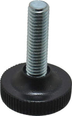 Vlier - 3/8-16 Bolt Thread, Stud Mount Leveling Pad & Mount - 100 Max Lb Capacity, 1.23" Base Diam, 1.34" Thread Length - Benchmark Tooling