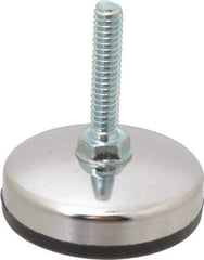 Vlier - 1/4-20 Bolt Thread, Stud Mount Leveling Pad & Mount - 200 Max Lb Capacity, 1.65" Base Diam, 1.18" Thread Length - Benchmark Tooling