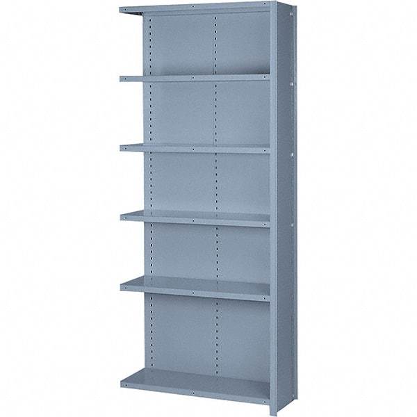 Lyon - 6 Shelf, 900 Lb. Capacity, Closed Shelving Add-On Unit - 36 Inch Wide x 18 Inch Deep x 84 Inch High, Gray - Benchmark Tooling