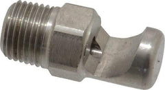 Bete Fog Nozzle - 1/8" Pipe, 145° Spray Angle, Grade 303 Stainless Steel, Extra Wide Fan Nozzle - Male Connection, 4.74 Gal per min at 100 psi, 0.129" Orifice Diam - Benchmark Tooling