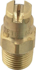 Bete Fog Nozzle - 1/8" Pipe, 90° Spray Angle, Brass, Standard Fan Nozzle - Male Connection, 0.79 Gal per min at 100 psi, 0.057" Orifice Diam - Benchmark Tooling