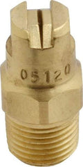 Bete Fog Nozzle - 1/8" Pipe, 120° Spray Angle, Brass, Standard Fan Nozzle - Male Connection, 0.79 Gal per min at 100 psi, 0.057" Orifice Diam - Benchmark Tooling