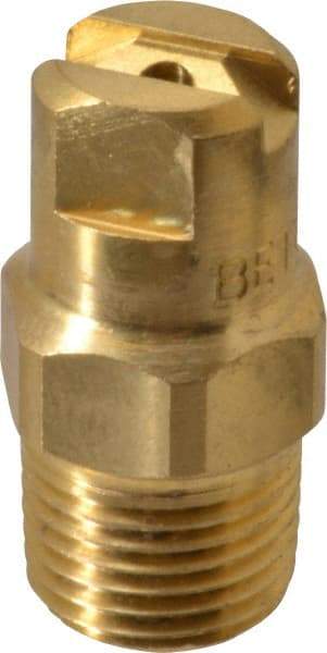 Bete Fog Nozzle - 1/8" Pipe, 30° Spray Angle, Brass, Standard Fan Nozzle - Male Connection, 1.26 Gal per min at 100 psi, 0.072" Orifice Diam - Benchmark Tooling