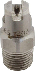 Bete Fog Nozzle - 1/8" Pipe, 65° Spray Angle, Grade 303 Stainless Steel, Standard Fan Nozzle - Male Connection, 1.26 Gal per min at 100 psi, 0.072" Orifice Diam - Benchmark Tooling