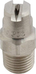 Bete Fog Nozzle - 1/8" Pipe, 90° Spray Angle, Grade 303 Stainless Steel, Standard Fan Nozzle - Male Connection, 1.26 Gal per min at 100 psi, 0.072" Orifice Diam - Benchmark Tooling