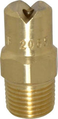 Bete Fog Nozzle - 1/8" Pipe, 65° Spray Angle, Brass, Standard Fan Nozzle - Male Connection, 3.16 Gal per min at 100 psi, 0.109" Orifice Diam - Benchmark Tooling