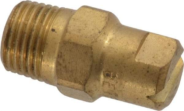 Bete Fog Nozzle - 1/8" Pipe, 90° Spray Angle, Brass, Standard Fan Nozzle - Male Connection, 3.16 Gal per min at 100 psi, 0.109" Orifice Diam - Benchmark Tooling