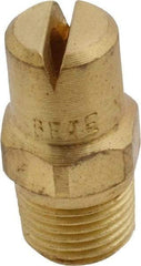 Bete Fog Nozzle - 1/8" Pipe, 120° Spray Angle, Brass, Standard Fan Nozzle - Male Connection, 3.16 Gal per min at 100 psi, 0.109" Orifice Diam - Benchmark Tooling