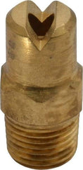 Bete Fog Nozzle - 1/8" Pipe, 30° Spray Angle, Brass, Standard Fan Nozzle - Male Connection, 6.32 Gal per min at 100 psi, 5/32" Orifice Diam - Benchmark Tooling