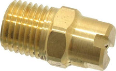 Bete Fog Nozzle - 1/4" Pipe, 30° Spray Angle, Brass, Standard Fan Nozzle - Male Connection, 0.79 Gal per min at 100 psi, 0.057" Orifice Diam - Benchmark Tooling