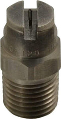 Bete Fog Nozzle - 1/4" Pipe, 120° Spray Angle, Grade 303 Stainless Steel, Standard Fan Nozzle - Male Connection, 0.79 Gal per min at 100 psi, 0.057" Orifice Diam - Benchmark Tooling