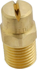 Bete Fog Nozzle - 1/4" Pipe, 90° Spray Angle, Brass, Standard Fan Nozzle - Male Connection, 2.37 Gal per min at 100 psi, 3/32" Orifice Diam - Benchmark Tooling