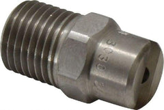 Bete Fog Nozzle - 1/4" Pipe, 30° Spray Angle, Grade 303 Stainless Steel, Standard Fan Nozzle - Male Connection, 4.74 Gal per min at 100 psi, 0.141" Orifice Diam - Benchmark Tooling