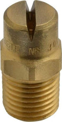 Bete Fog Nozzle - 1/4" Pipe, 120° Spray Angle, Brass, Standard Fan Nozzle - Male Connection, 4.74 Gal per min at 100 psi, 0.141" Orifice Diam - Benchmark Tooling