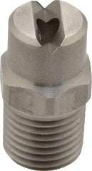 Bete Fog Nozzle - 1/4" Pipe, 65° Spray Angle, Grade 303 Stainless Steel, Standard Fan Nozzle - Male Connection, 7.91 Gal per min at 100 psi, 0.172" Orifice Diam - Benchmark Tooling