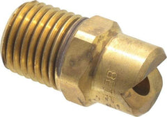 Bete Fog Nozzle - 1/4" Pipe, 30° Spray Angle, Brass, Standard Fan Nozzle - Male Connection, 11.1 Gal per min at 100 psi, 0.203" Orifice Diam - Benchmark Tooling