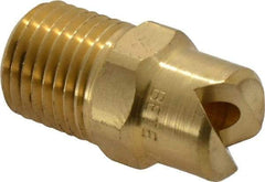 Bete Fog Nozzle - 1/4" Pipe, 65° Spray Angle, Brass, Standard Fan Nozzle - Male Connection, 11.1 Gal per min at 100 psi, 0.203" Orifice Diam - Benchmark Tooling