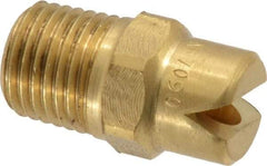 Bete Fog Nozzle - 1/4" Pipe, 90° Spray Angle, Brass, Standard Fan Nozzle - Male Connection, 11.1 Gal per min at 100 psi, 0.203" Orifice Diam - Benchmark Tooling