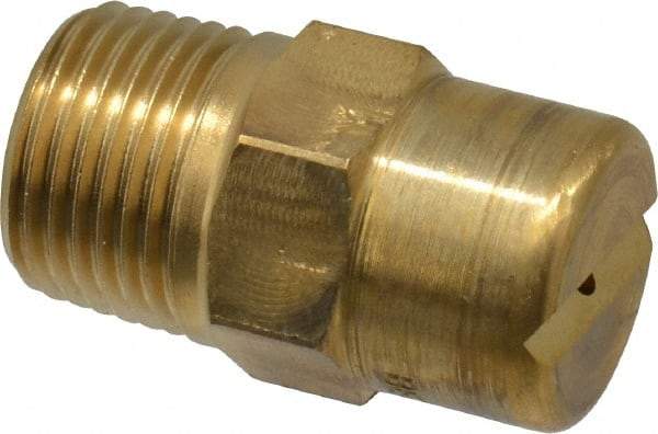 Bete Fog Nozzle - 3/8" Pipe, 30° Spray Angle, Brass, Standard Fan Nozzle - Male Connection, 1.58 Gal per min at 100 psi, 0.08" Orifice Diam - Benchmark Tooling