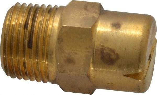 Bete Fog Nozzle - 3/8" Pipe, 120° Spray Angle, Brass, Standard Fan Nozzle - Male Connection, 6.32 Gal per min at 100 psi, 5/32" Orifice Diam - Benchmark Tooling