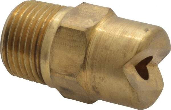 Bete Fog Nozzle - 3/8" Pipe, 30° Spray Angle, Brass, Standard Fan Nozzle - Male Connection, 11.1 Gal per min at 100 psi, 0.203" Orifice Diam - Benchmark Tooling