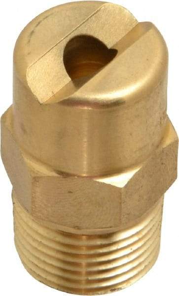 Bete Fog Nozzle - 3/8" Pipe, 30° Spray Angle, Brass, Standard Fan Nozzle - Male Connection, 15.8 Gal per min at 100 psi, 1/4" Orifice Diam - Benchmark Tooling