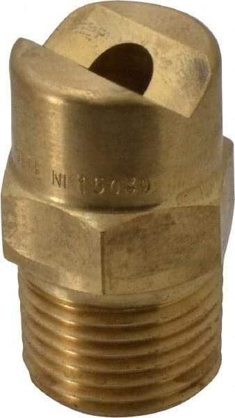 Bete Fog Nozzle - 1/2" Pipe, 30° Spray Angle, Brass, Standard Fan Nozzle - Male Connection, 23.7 Gal per min at 100 psi, 19/64" Orifice Diam - Benchmark Tooling