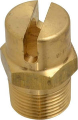 Bete Fog Nozzle - 3/4" Pipe, 120° Spray Angle, Brass, Standard Fan Nozzle - Male Connection, 63.2 Gal per min at 100 psi, 1/2" Orifice Diam - Benchmark Tooling