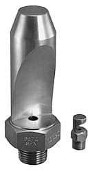 Bete Fog Nozzle - 3/8" Pipe, 50° Spray Angle, Grade 303 Stainless Steel, High Impact - Narrow Fan Nozzle - Male Connection, 9.49 Gal per min at 100 psi, 3/16" Orifice Diam - Benchmark Tooling