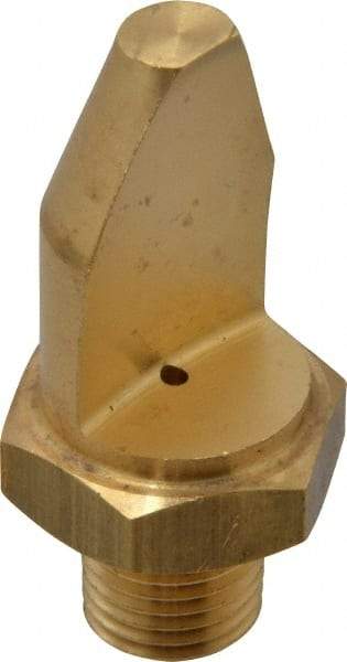 Bete Fog Nozzle - 1/4" Pipe, 15° Spray Angle, Brass, High Impact - Narrow Fan Nozzle - Male Connection, 1.58 Gal per min at 100 psi, 0.078" Orifice Diam - Benchmark Tooling