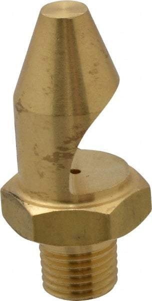 Bete Fog Nozzle - 1/4" Pipe, 50° Spray Angle, Brass, High Impact - Narrow Fan Nozzle - Male Connection, 1.58 Gal per min at 100 psi, 0.078" Orifice Diam - Benchmark Tooling