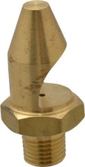 Bete Fog Nozzle - 1/4" Pipe, 50° Spray Angle, Brass, High Impact - Narrow Fan Nozzle - Male Connection, 1.58 Gal per min at 100 psi, 0.078" Orifice Diam - Benchmark Tooling