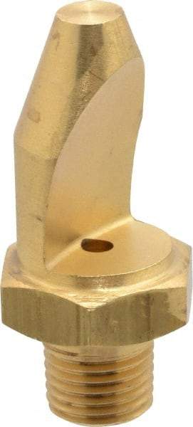 Bete Fog Nozzle - 1/4" Pipe, 50° Spray Angle, Brass, High Impact - Narrow Fan Nozzle - Male Connection, 6.33 Gal per min at 100 psi, 0.141" Orifice Diam - Benchmark Tooling