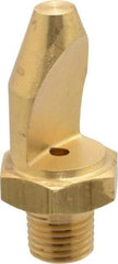 Bete Fog Nozzle - 1/4" Pipe, 50° Spray Angle, Brass, High Impact - Narrow Fan Nozzle - Male Connection, 6.33 Gal per min at 100 psi, 0.141" Orifice Diam - Benchmark Tooling