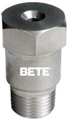 Bete Fog Nozzle - 1/2" Pipe, 90° Spray Angle, Grade 316 Stainless Steel, Full Cone Nozzle - Male Connection, N/R Gal per min at 100 psi, 3/16" Orifice Diam - Benchmark Tooling